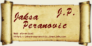 Jakša Peranović vizit kartica